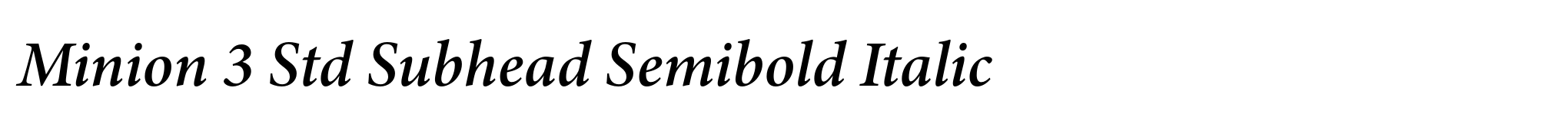 Minion 3 Std Subhead Semibold Italic image